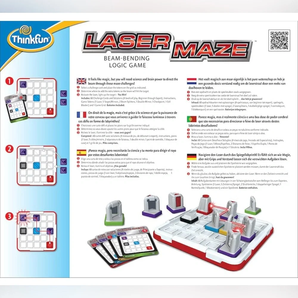 Think Fun Laser Maze (Class 1) Brain Game and STEM Toy for Boys and Girls